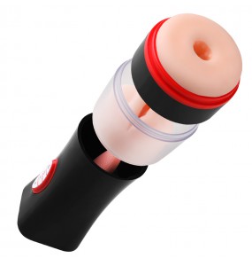 MIZZZEE Electrical Moaning Interactive Heating Oral Sex Masturbator Cup (Chargeable - Black)